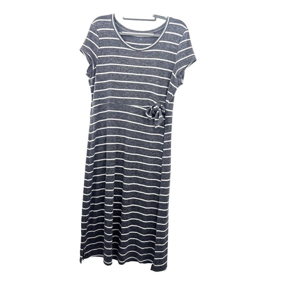 Cost & Barrow Short Sleeve Grey Modest Dress size large